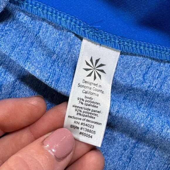 Athleta Running Wild Half Zip Sz M Flash Blue - Picture 5 of 8